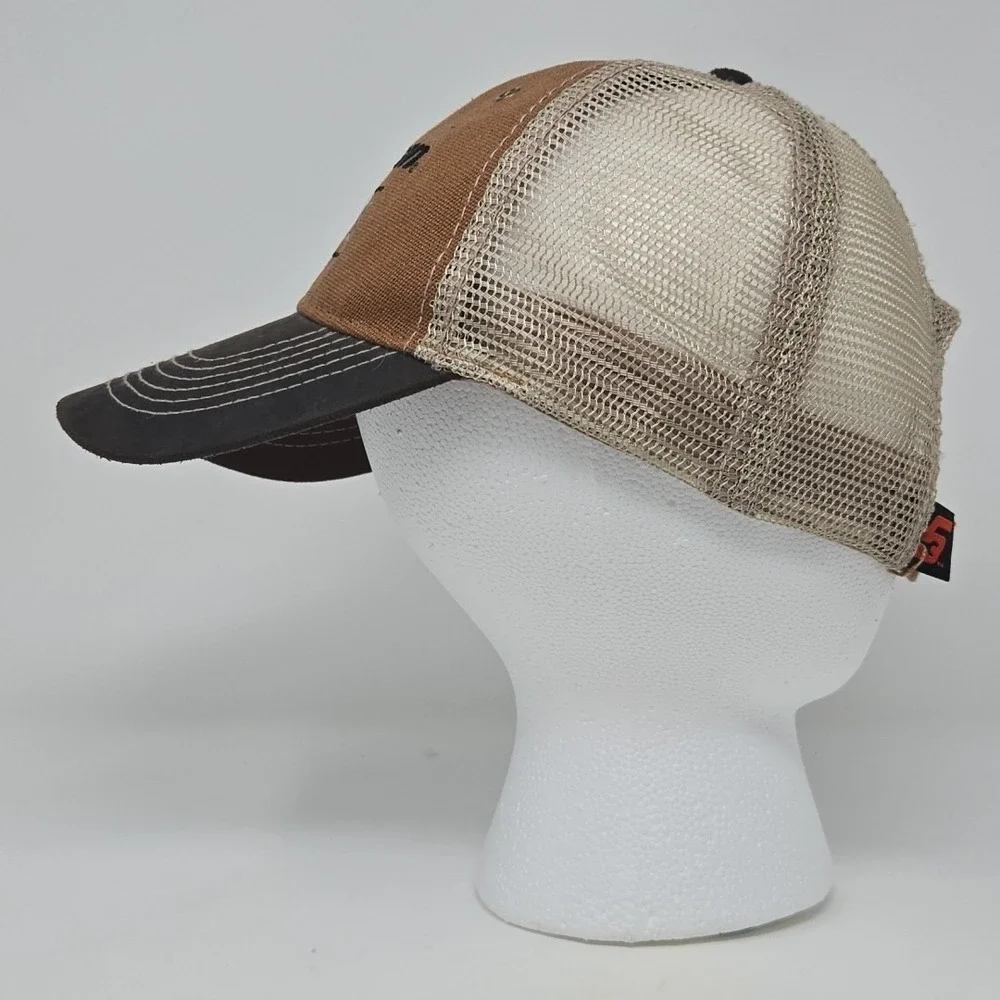 SnapOn baseball cap‎ Brown With Nylon Mesh Adjustable Trucker Hat